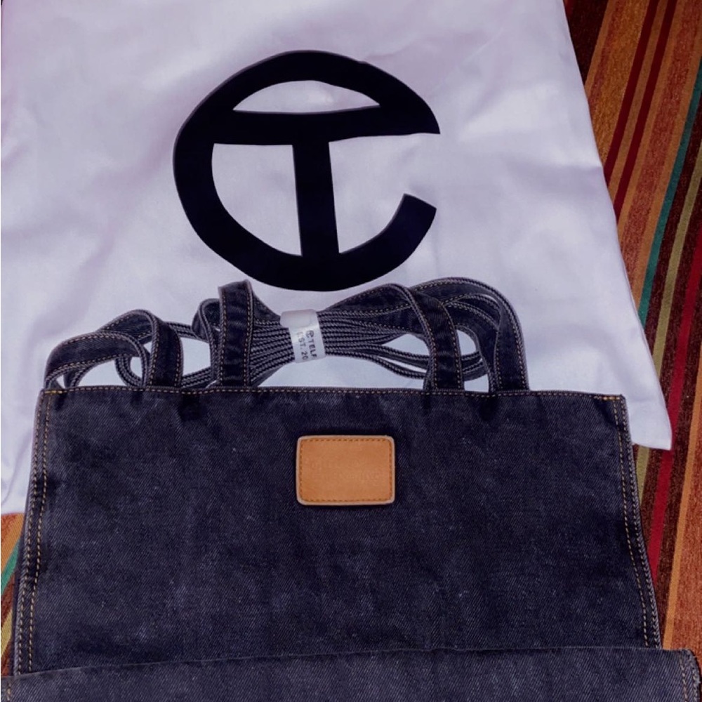 Brand New Authentic Black Denim Medium Telfar Shopper - Picture 3 of 6